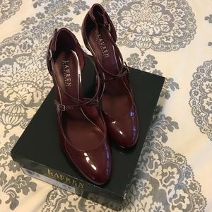 Lauren Ralph Lauren Raquel Pumps 4” Heel Dk Berry
